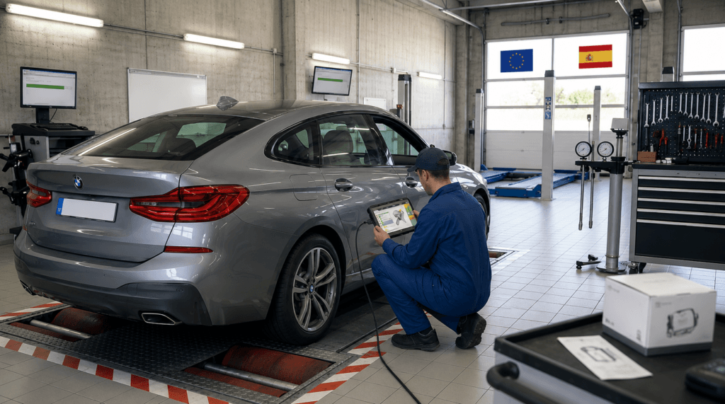 llamada a revisión coche pendiente en taller