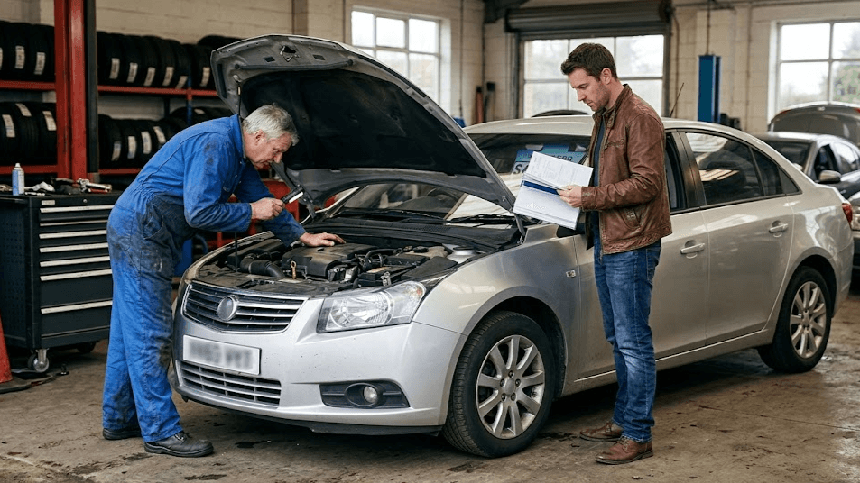 Coche con muchos kilómetros revisado antes de comprar