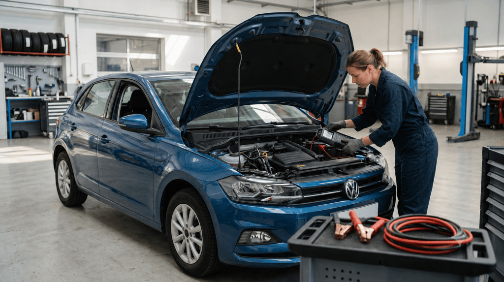Volkswagen Polo no arranca revisado con pinzas y diagnosis