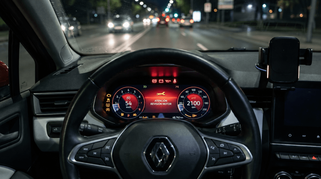 Testigos Renault Clio encendidos en el cuadro de instrumentos