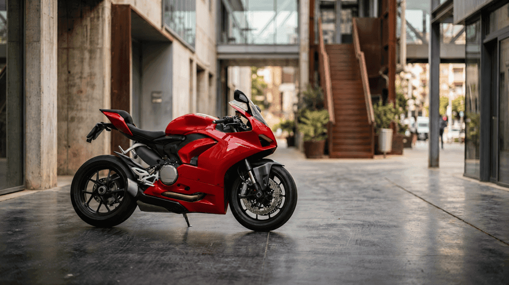 venta de Ducati moto deportiva premium roja