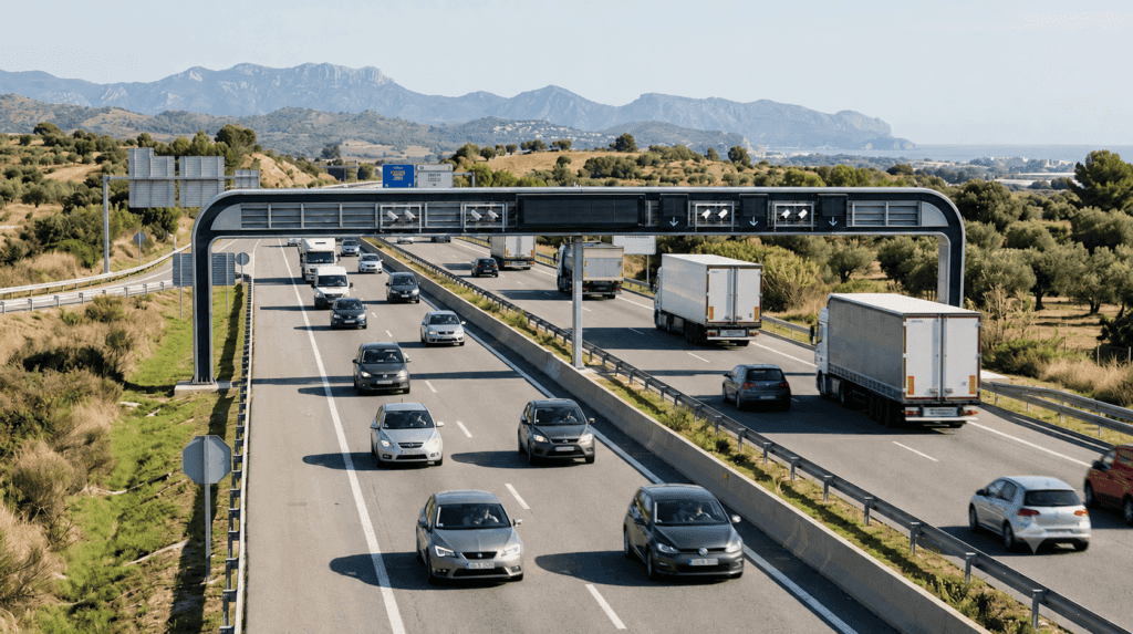Peajes en Cataluña con sistema automático en una autopista