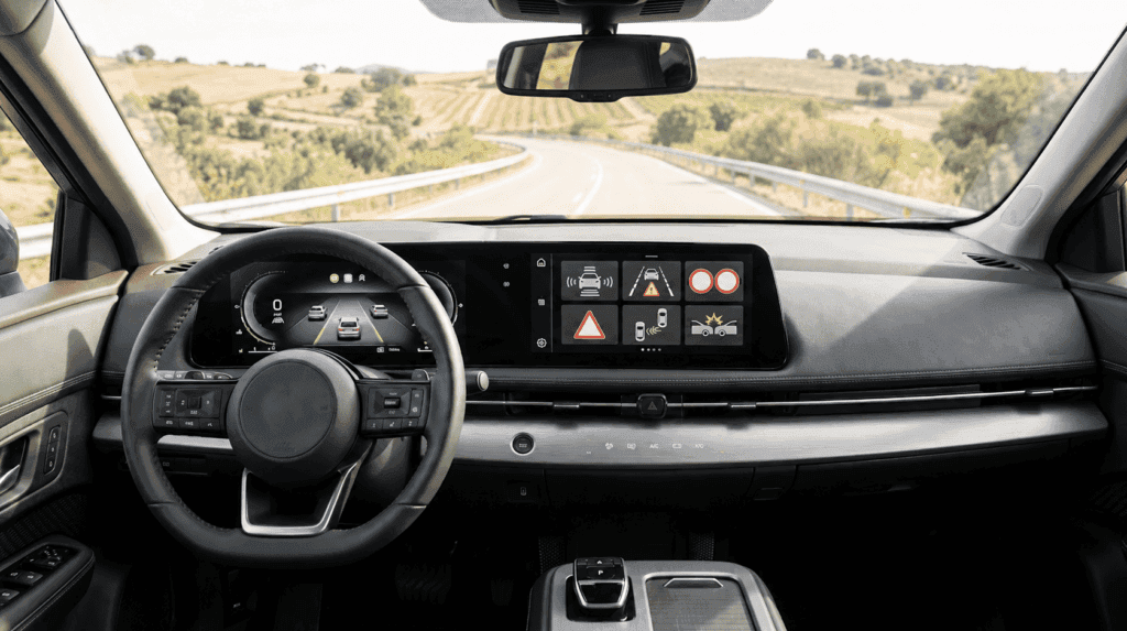 ADAS obligatorios en el interior de un coche nuevo