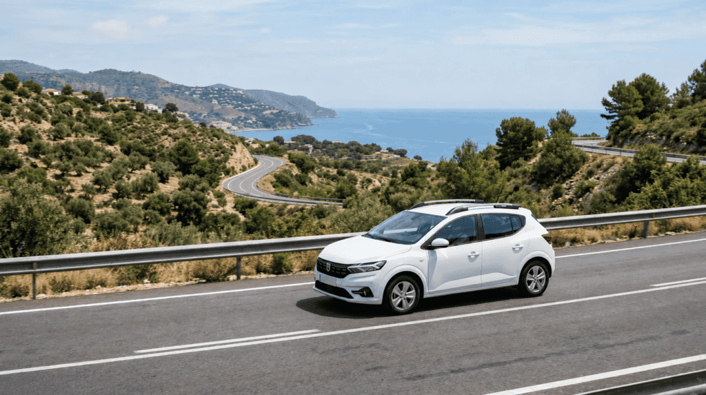 Dacia Sandero de Marruecos circulando en carretera