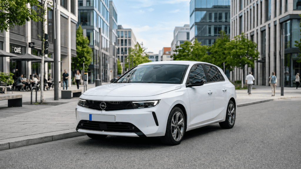 Nuevo Opel Astra 2026 aparcado en entorno urbano