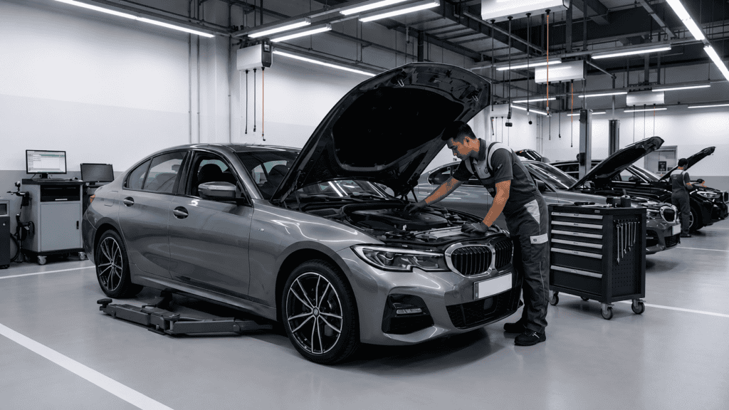 Mantenimiento del BMW Serie 3 por kilometraje: revisión en taller
