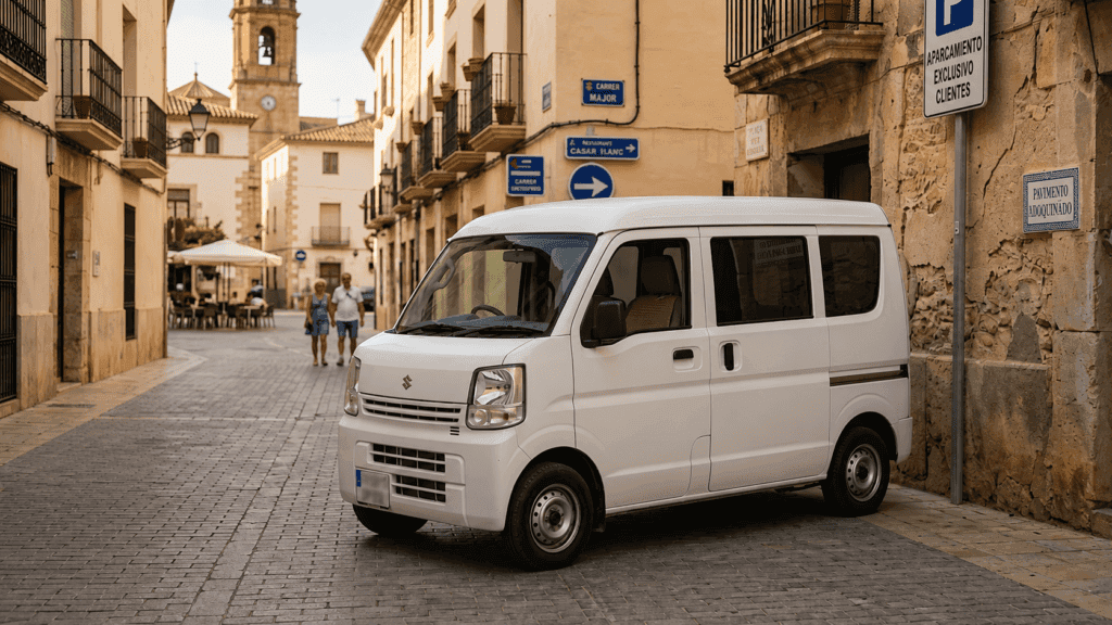 Suzuki Every de segunda mano aparcada en la ciudad