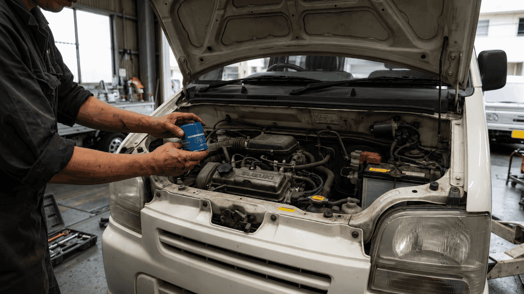 Mantenimiento Suzuki Every: revisión de motor en taller