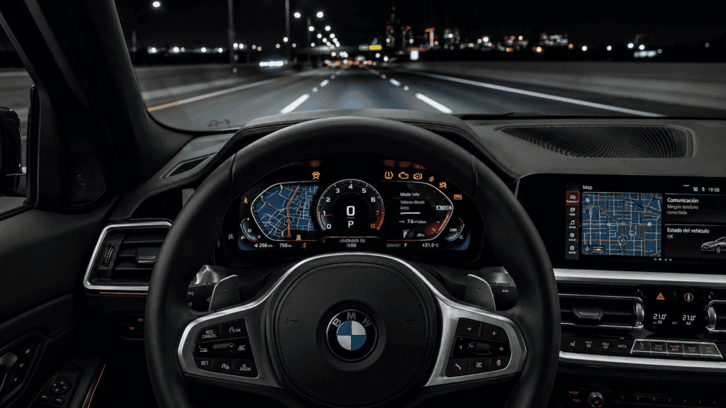 Testigos BMW Serie 3: cuadro de instrumentos iluminado