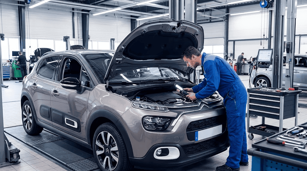 Mantenimiento Citroën C3: revisión de motor en taller
