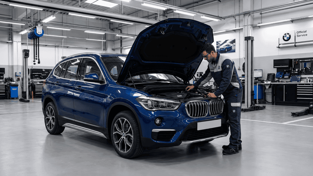 Mantenimiento BMW X1: revisión de motor en taller