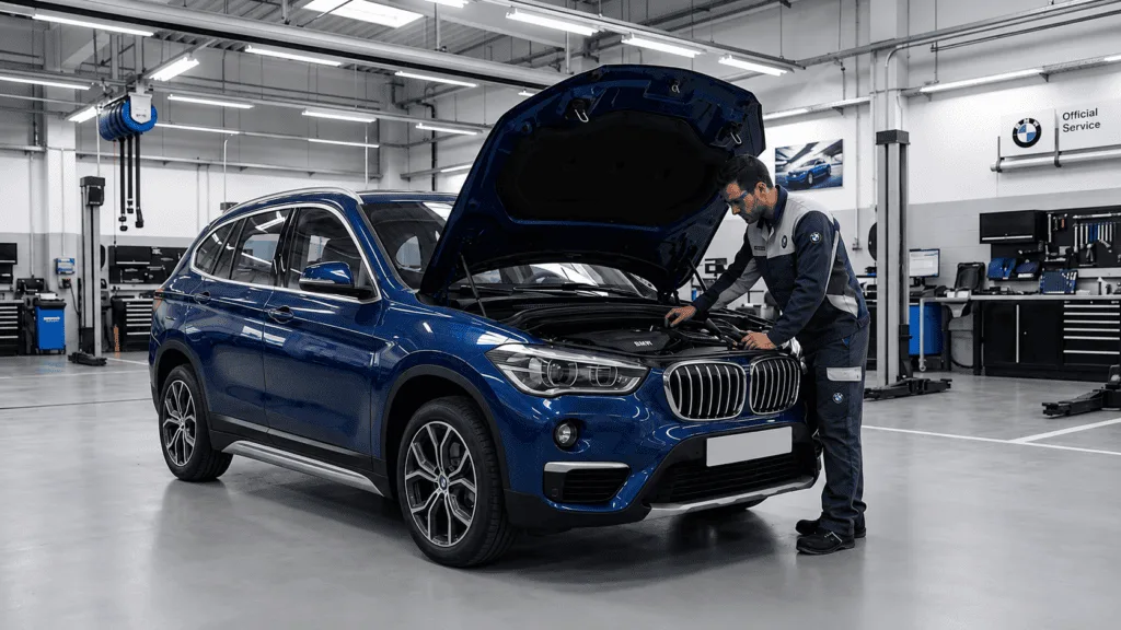 Mantenimiento BMW X1: revisión de motor en taller