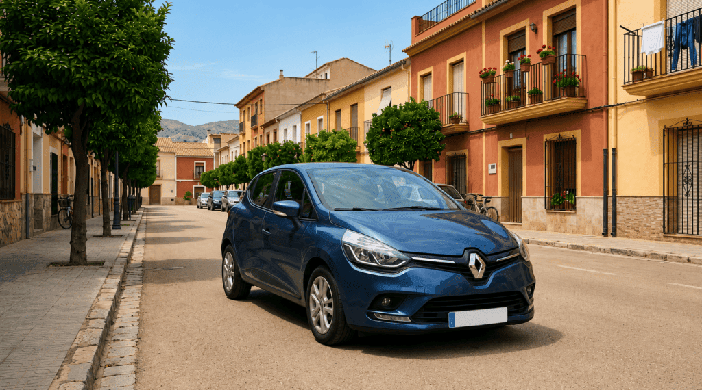 Cuánto cuesta mantener un Renault Clio al año: coche aparcado en la calle