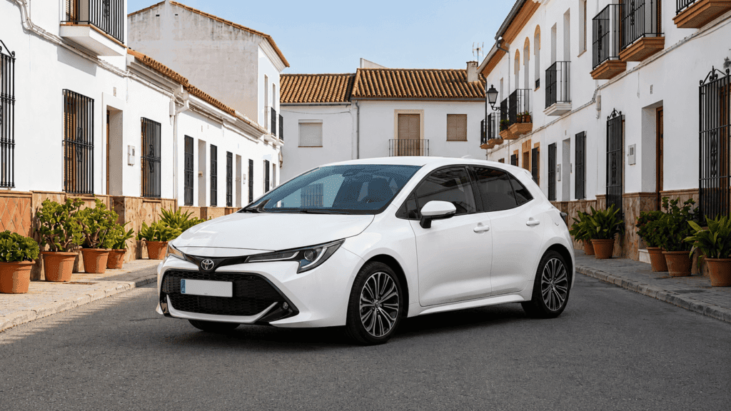 Cuánto cuesta mantener un Toyota Corolla al año: coche aparcado en la calle