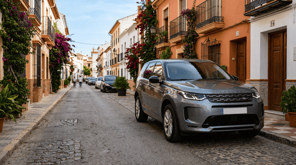 Cuánto cuesta mantener un Land Rover Discovery Sport al año: SUV aparcado en la calle