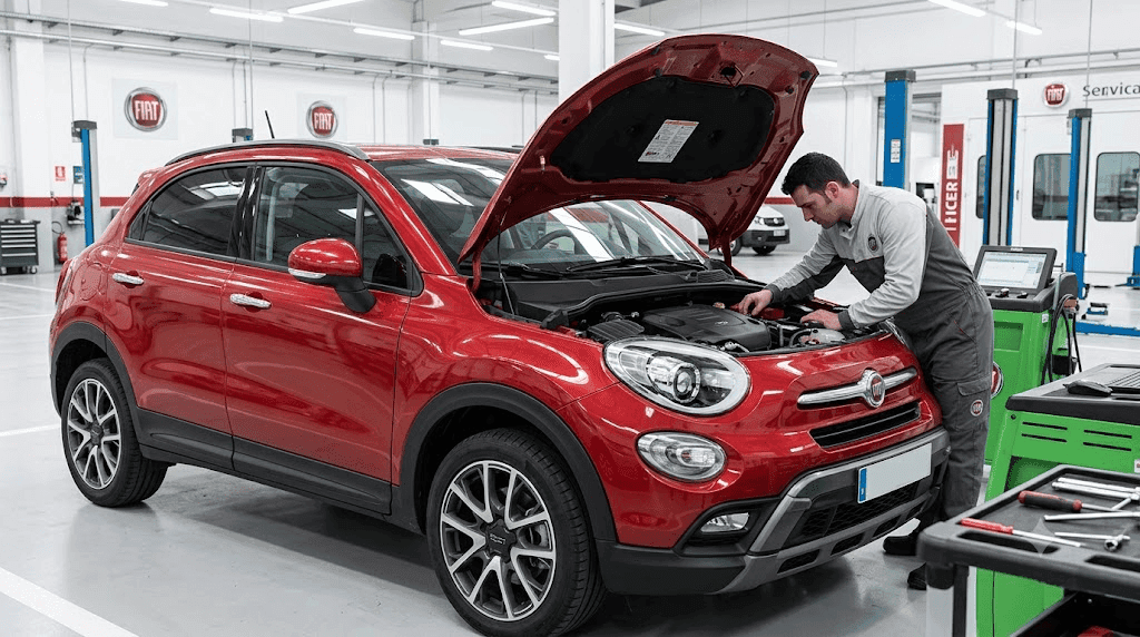 Mantenimiento Fiat 500X: revisión de motor en taller
