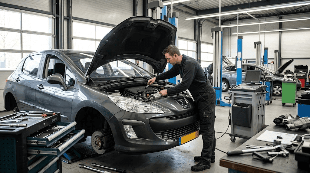 mantenimiento Peugeot 308 por kilometraje en un taller mecánico