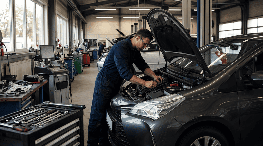 mantenimiento Toyota Yaris por kilometraje en un taller mecánico
