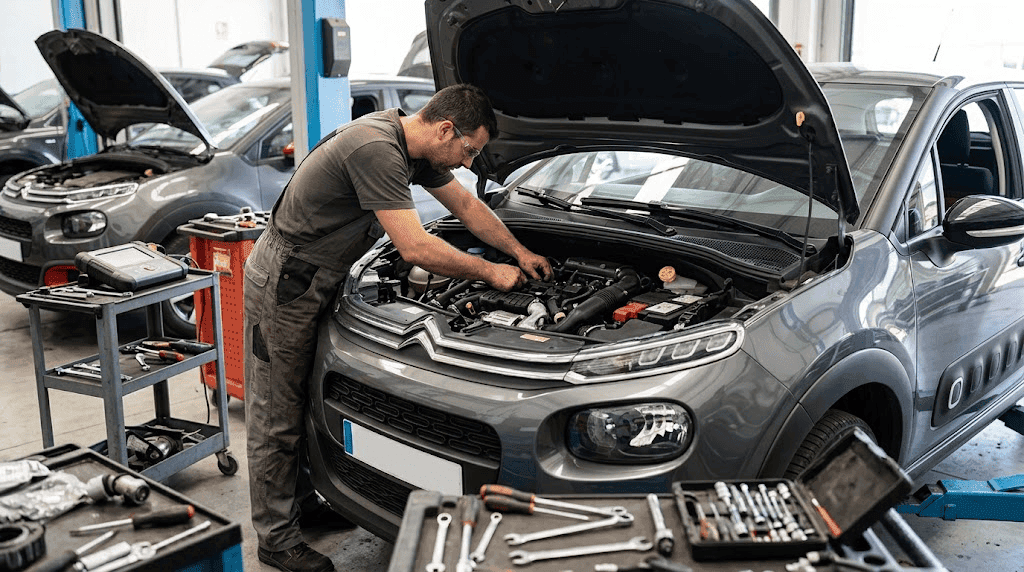 mantenimiento Citroën C3 por kilometraje en un taller mecánico