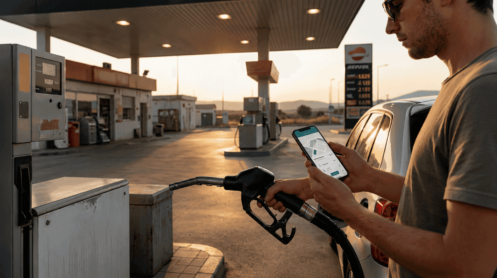 descuento gasolina verano 2026 repostando en una gasolinera