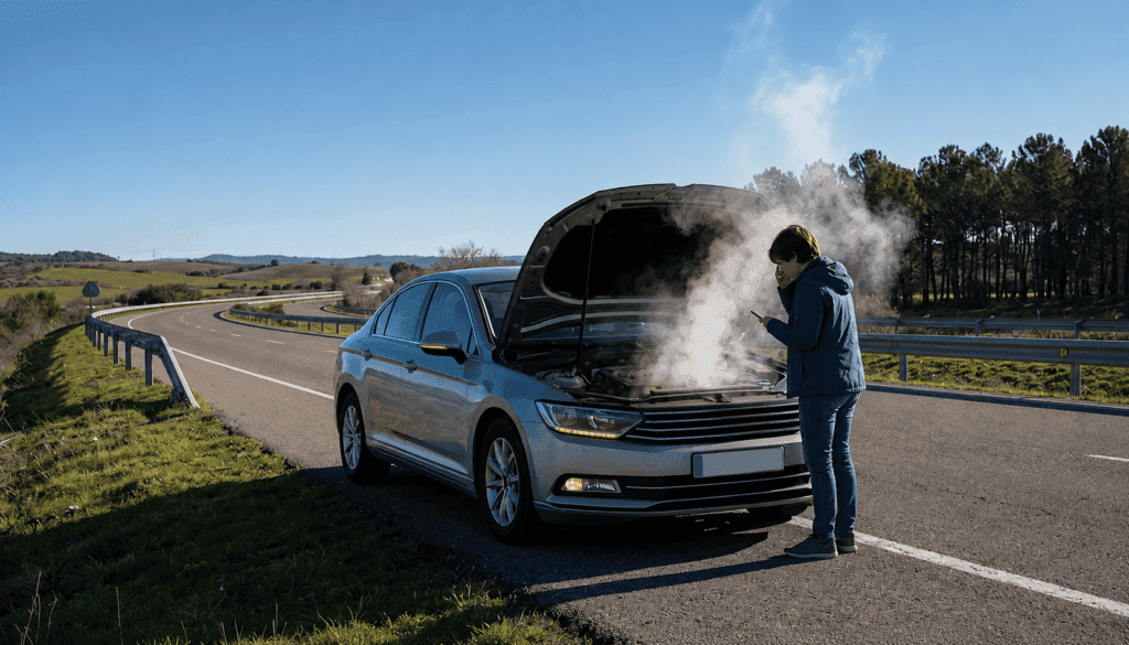 síntomas de la bomba de agua del coche, motor sobrecalentado con vapor