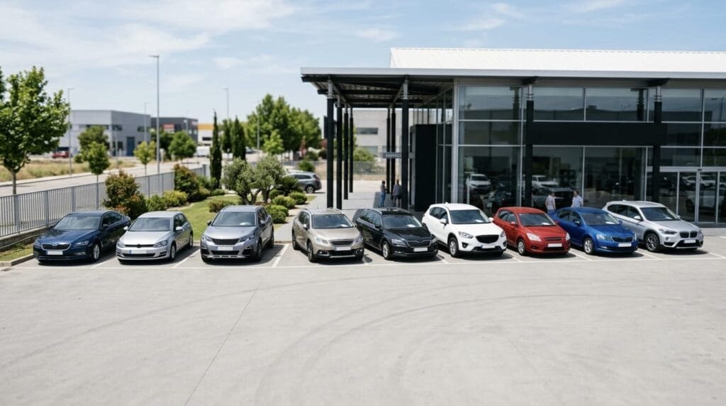 coches más vendidos de España 2026, concesionario con varios modelos