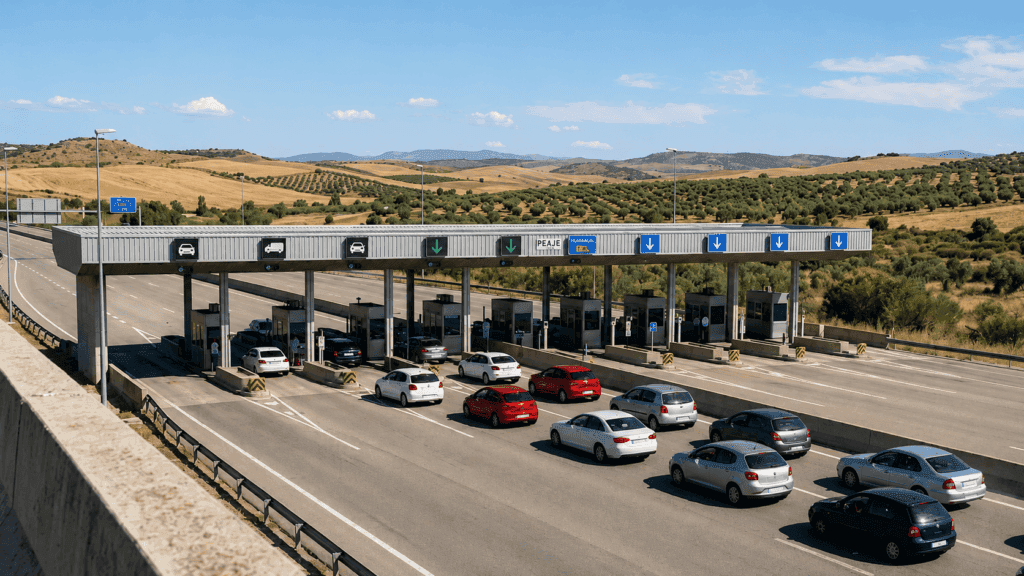 peajes más caros de España, cabina de peaje en una autopista