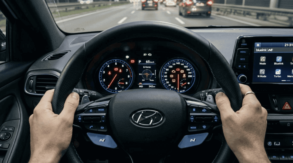 testigos Hyundai i30 N en el cuadro de instrumentos