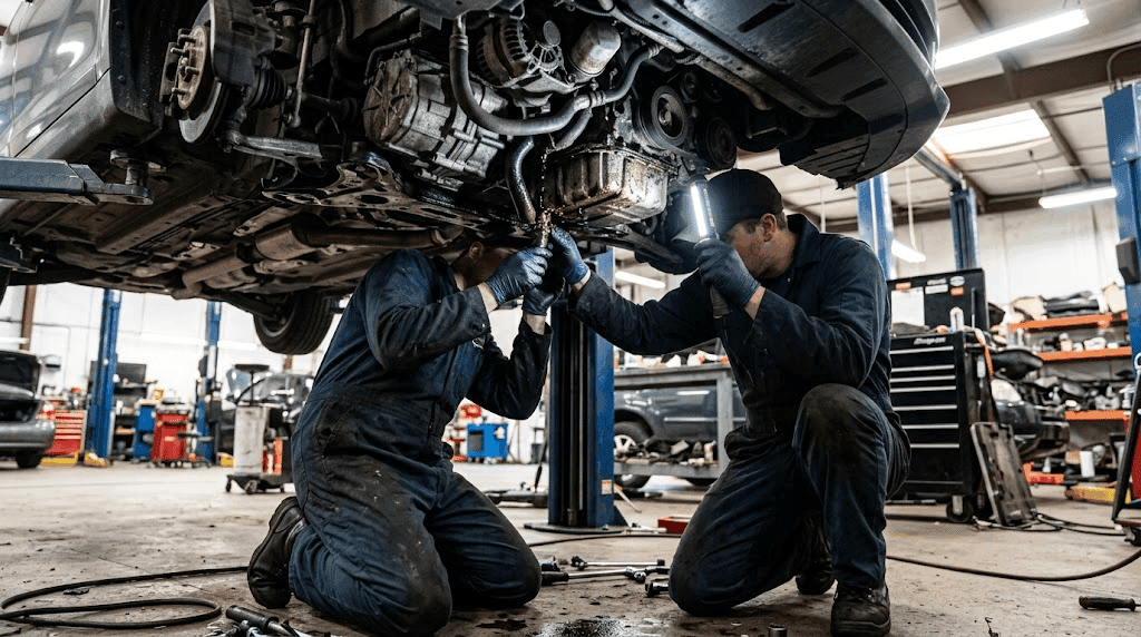 síntomas de fugas de aceite del motor en un coche