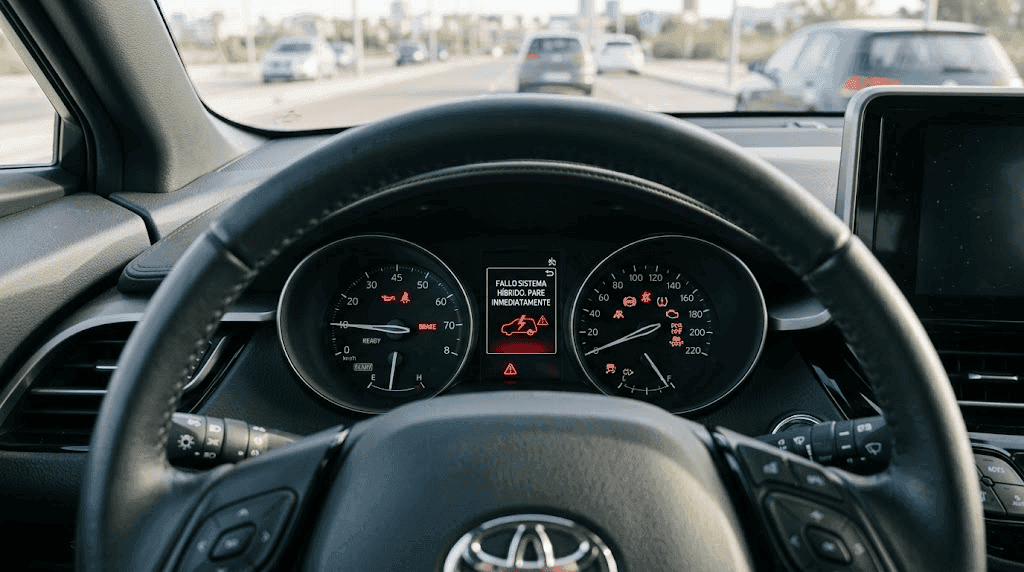 Testigos Toyota C-HR encendidos en el salpicadero