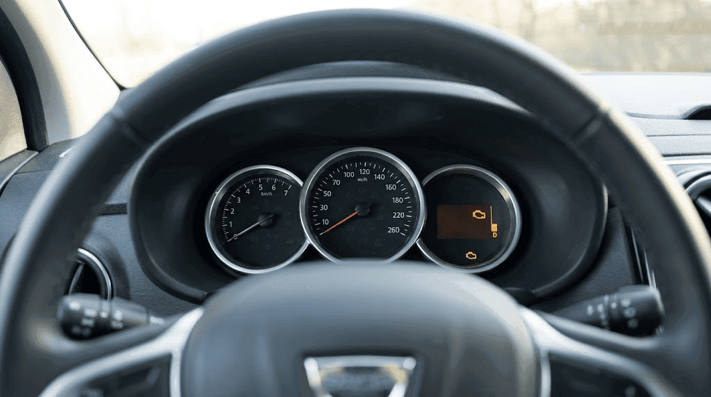 Testigos Dacia Lodgy encendidos en el salpicadero
