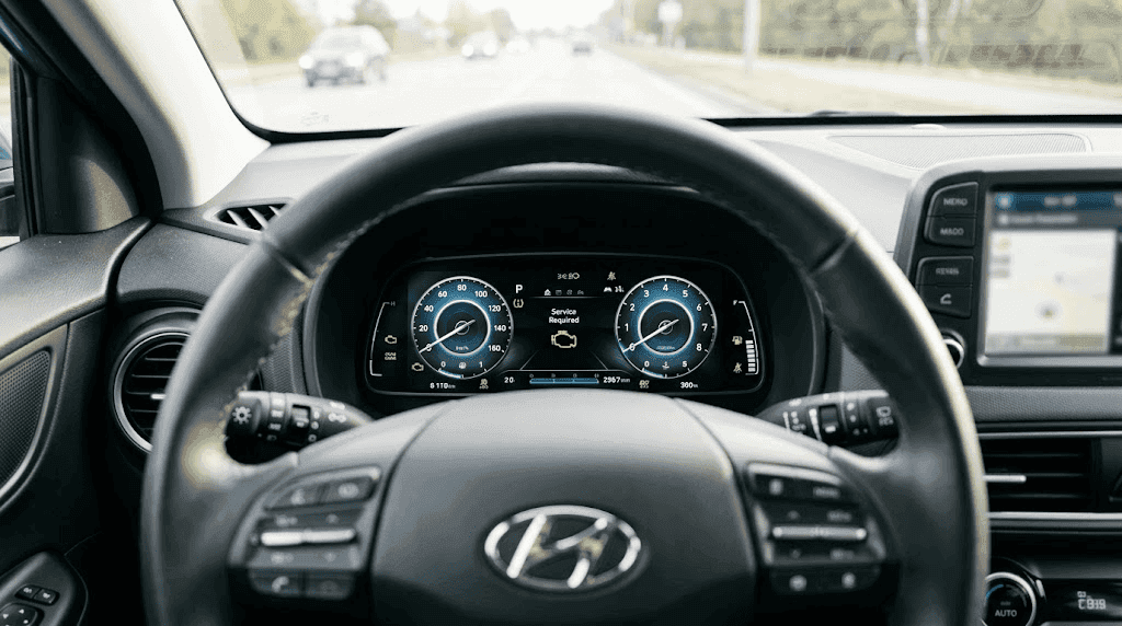 Testigos Hyundai Kona encendidos en el cuadro de instrumentos del SUV