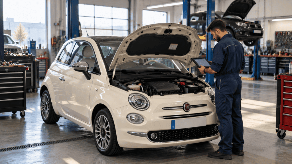 Fiat 500 pierde potencia: revisión del motor en el taller