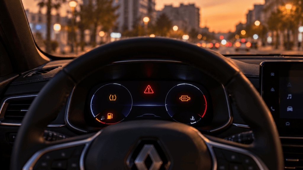 Cuadro de instrumentos del Renault Arkana con varios testigos de aviso encendidos: guía de testigos renault arkana
