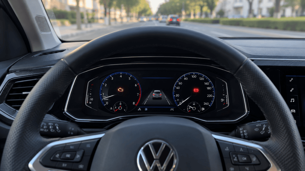 Testigos Volkswagen Taigo en el cuadro digital del coche
