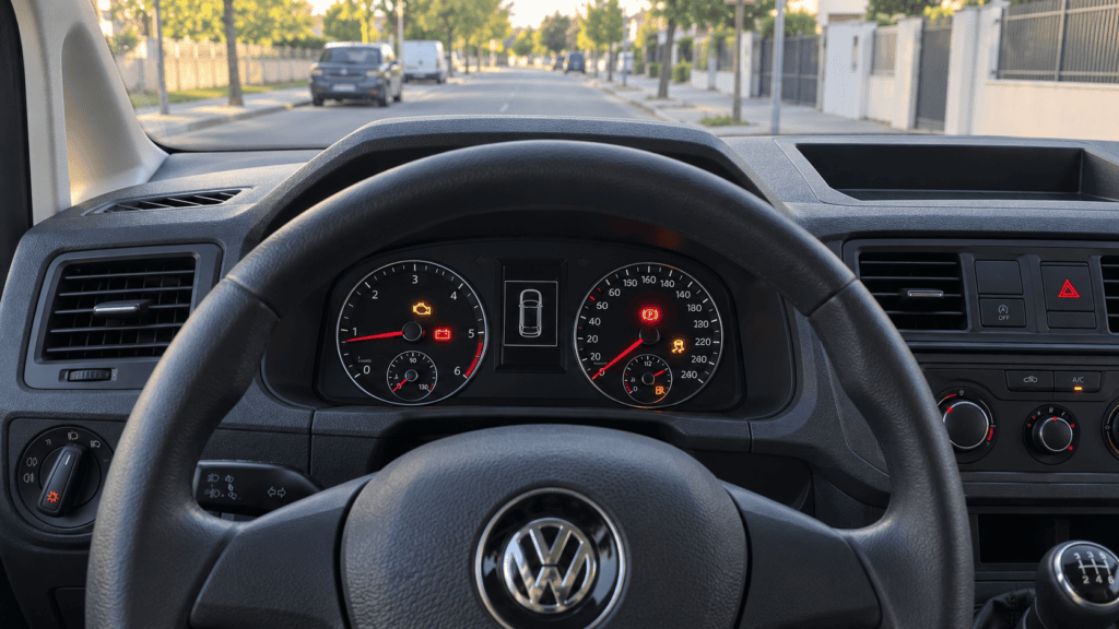 Testigos Volkswagen Caddy encendidos en el cuadro de instrumentos