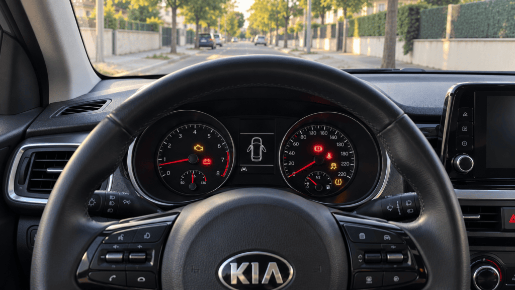 Testigos Kia Stonic encendidos en el cuadro de instrumentos